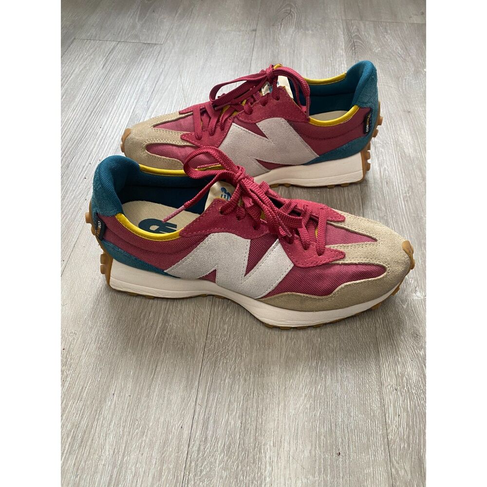 New Balance 327 Bordeaux Teal MS327WT1 Men's Size 9 Suede Sneakers